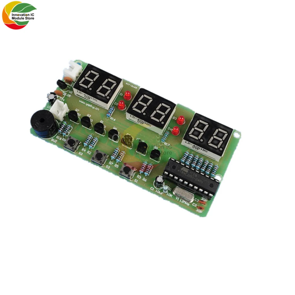 6-bit electronic clock module microcontroller C51 LED digital tube display electronic DIY parts kit digital display clock module