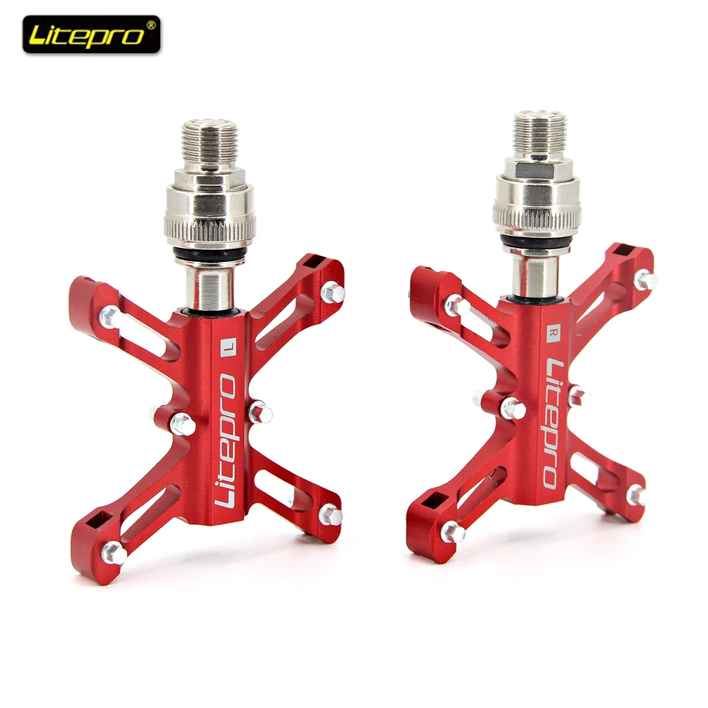 Litepro CNC Quick Release Bicycle Pedals Ultralight MTB Bike Pedal Anti-slip Cycling 3 Sealed Bearings Pedals MTB Accessories