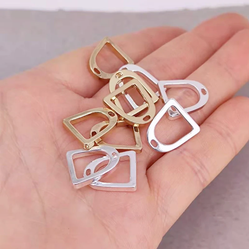 hzew 5pcs two color  Horseshoe Toggle pendant charms for women jewelry