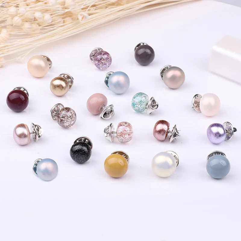 

10 Pcs Brooch Set Pearl Rhinestones Brooch Colourful Lapel Pin Shirt Sweater Accessories Prevent Exposure Brooches for Women