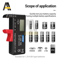 BT168 Pro Digital Battery Capacity Tester LCD BT-168 Pro Checker for 1.2V-4.8V AA AAA 2*AAAAA Cell C D Batteries BT-168 18650