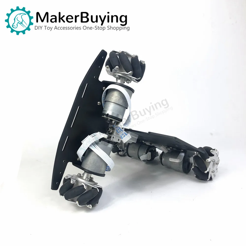 Mecanum wheel single-layer trolley chassis omni-wheel mobile smart car metal chassis robot racing car