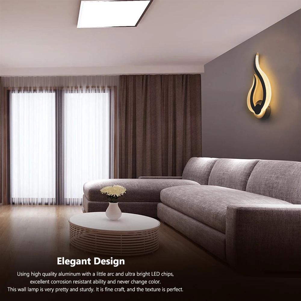 Indoor Home Decoration Acrylic LED Wall Light Simple Style Bedroom Living Room Staircase Corridor Bedside Wall Lamp AC85-265V view 6