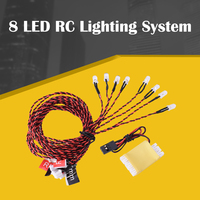 8 LED Flash RC LED Light Kit For RC Airplane Aircraft Plane Helicopter Realistic Simulation Lighting System
