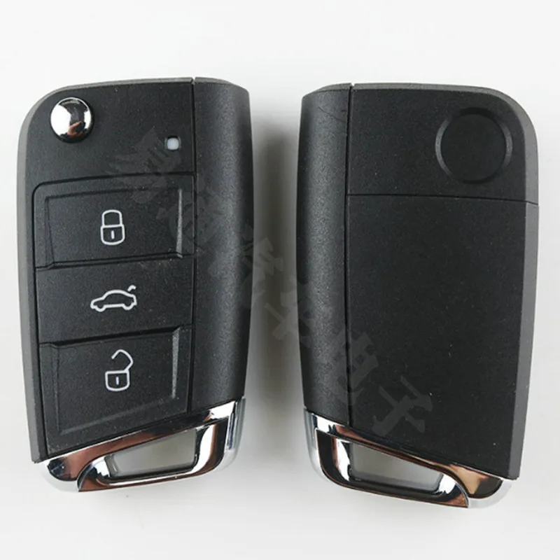 

2 шт., 3 кнопки, откидная крышка, брелок для ключей, чехол для VW Volkswagen Tiguan A7 MQB Golf VII Golf7 Golf MK7 Skoda Octavia HU66