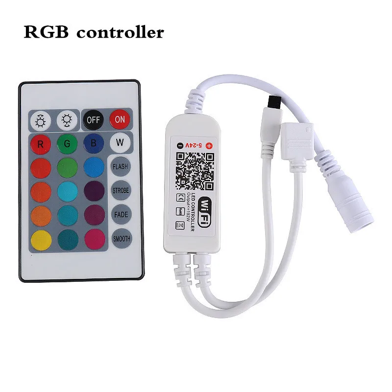 LED RGB Controller 3key 44key 24Keys DC12V IR Remote Dimmer Controller for SMD 3528 5050 RGB LED Strip Lights