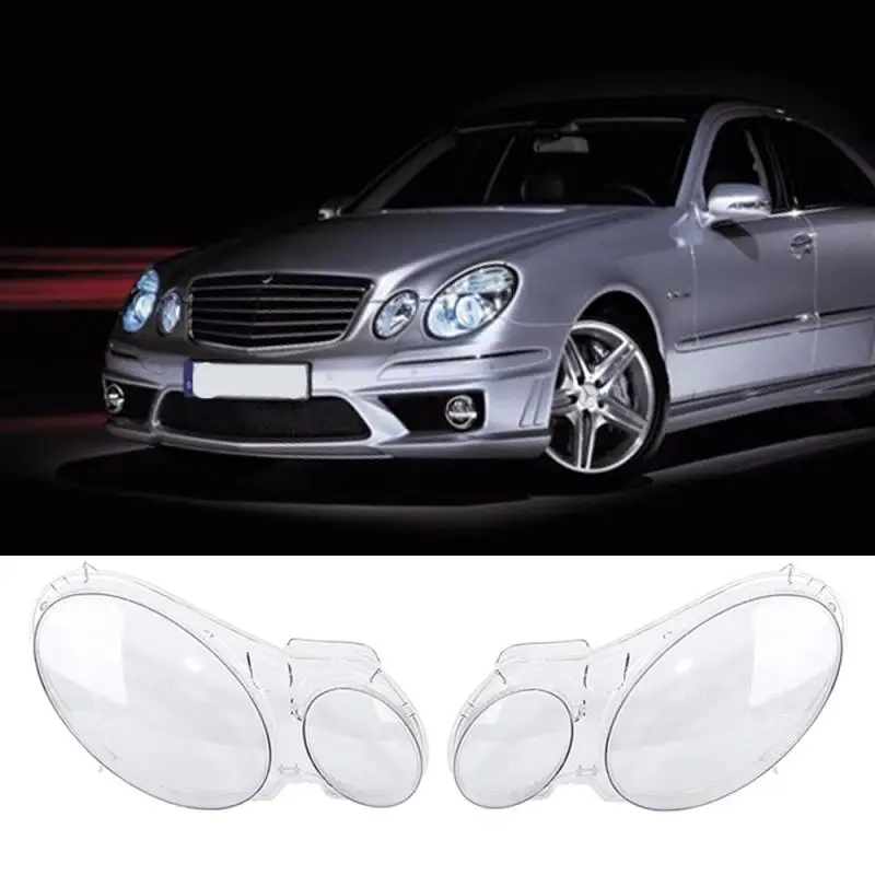 Car HeadLight Lens Cover Glass Lampshade For Benz W211 E240 E200 E350 E280 E300 2002-2008 Mercedes-Benz W211 2006-2009