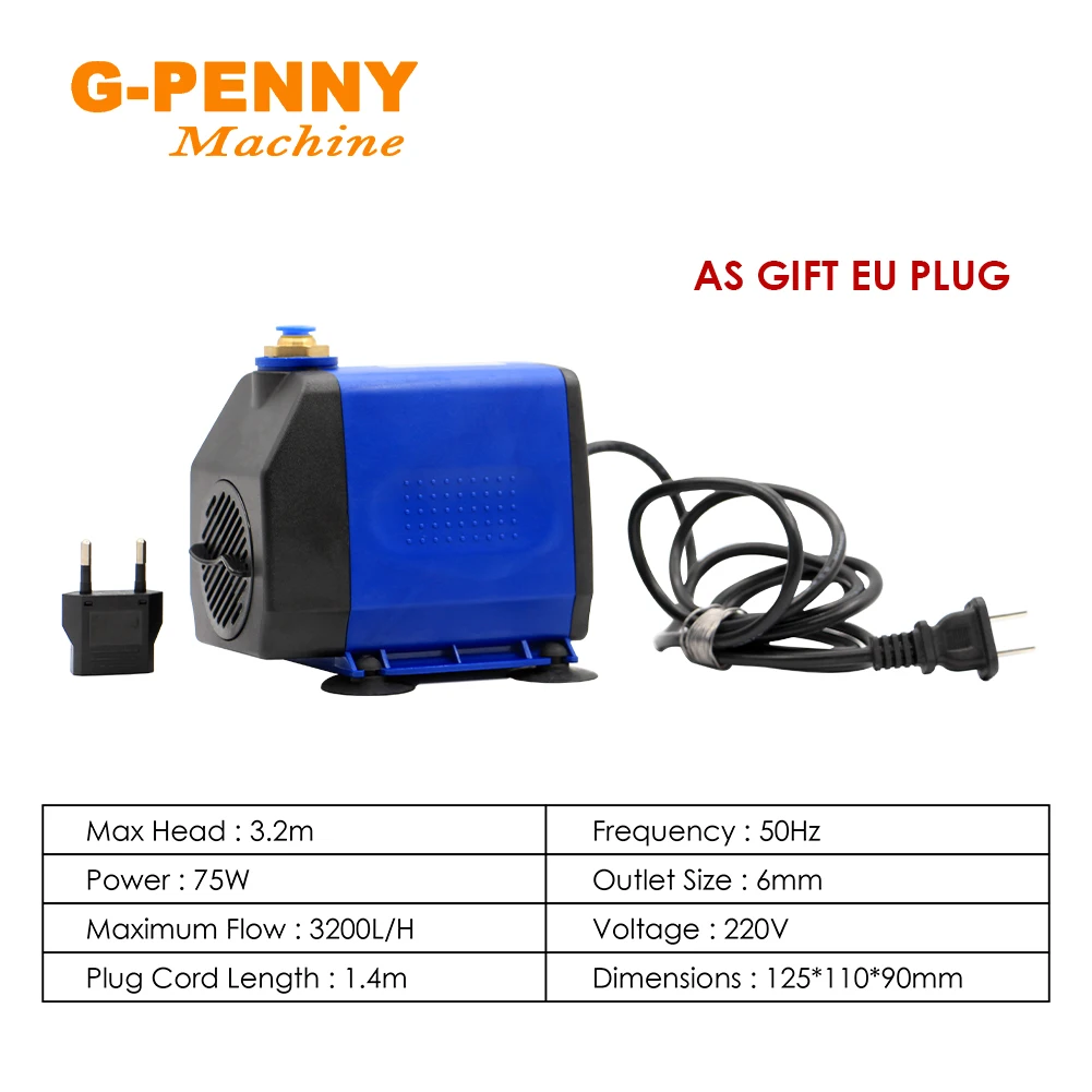 Imagem -04 - G-penny Er11 Motor do Eixo Refrigerado a Água Rolamentos Cnc Inversor 1.5kw Suporte 65 mm Bomba de Água 75w 400hz 400hz