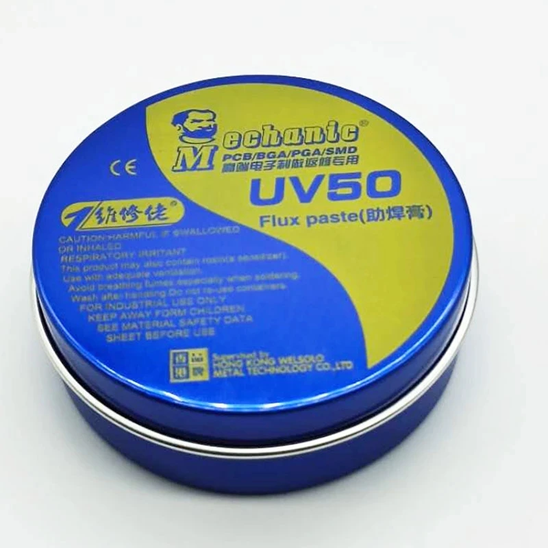 ช่าง UV80 UV50 Paste Flux No-Clean ดีบุกบัดกรี BGA บัดกรีบัดกรีไฟฟ้าเหล็กเชื่อมประสานสำหรับ PCB/BGA/PGA/SMD