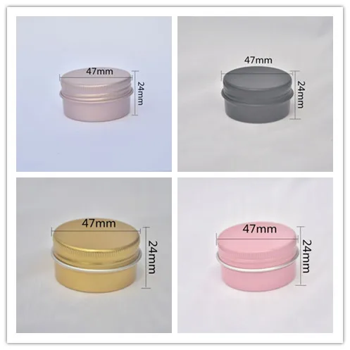 100pcs  30ml Small Tin Box Mini Metal Box Storage Empty Pot Plain Refillable Bottle Container Screw Top Cosmetic Storage Jars