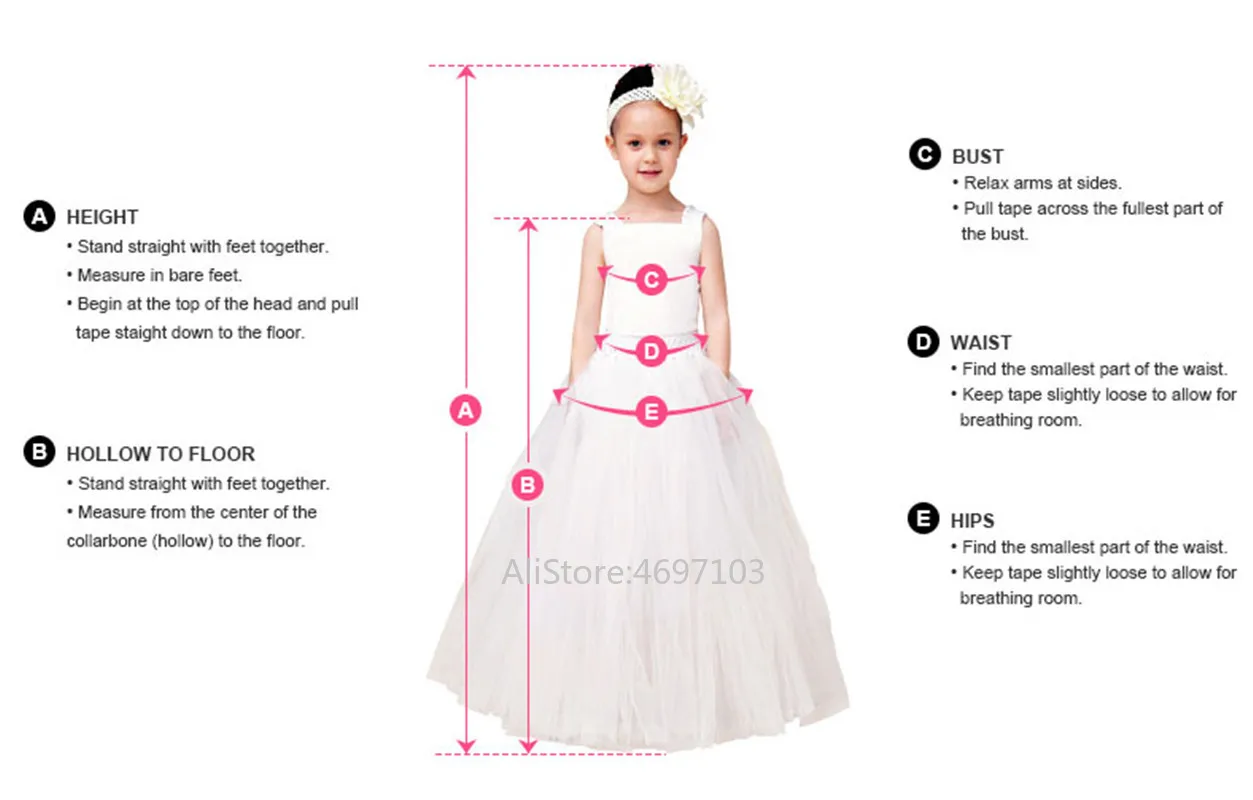 Tailor-made White Ivory Long Length Beading Lace Applique Ball Gown Flower Girl Dress for Weddings Bow-knot First Communion