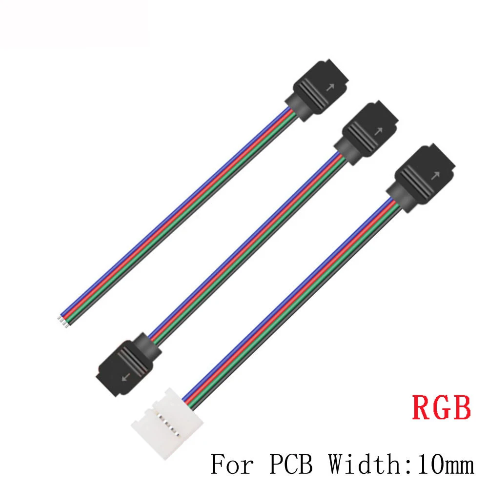 LED Connector Double Clip Connector Cable 2/3/4/5Pin For 3528 WS2811 WS2812 5050 RGB RGBW RGBWW LED Strip Light 5-50Pcs image 5