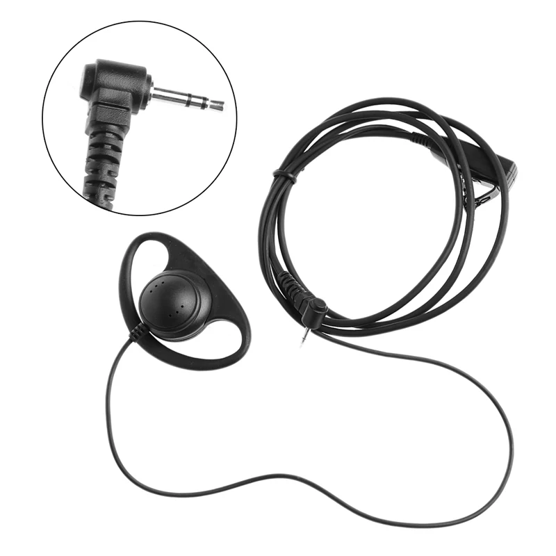 D-Type Earpiece Headset PTT Mic For Motorola Talkabout Walkie Talkie 2.5mm 1-Pin