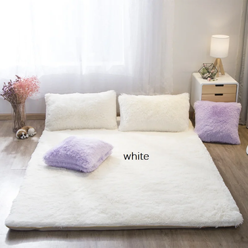 Foldable Mattress in Winter Coral Fleece Comfortable Fabrics Warm in Winter Foldable Mats King Queen Twin Full Size Bed Product