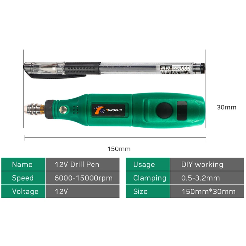 Tungfull 12v Borrovers And Engravers Drilling Machine Engraver Mini Rotary Tool Driller Micro Rectifies Kit Mini Drill Variable