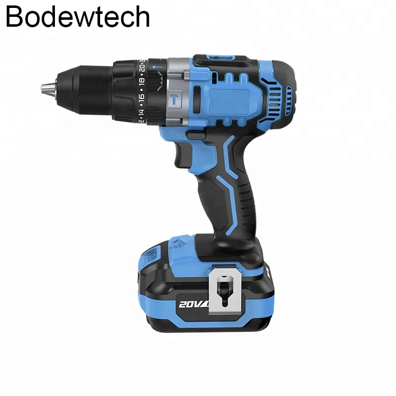 bodewtech bt372 chave de fenda eletrica furadeira martelo sem fio bateria de ioes de litio de 20 volts dc 2 polegada velocidade 01