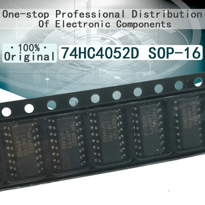 

10/шт 74HC4052D SMD SOP-16 новый оригинальный 16-SOIC IC MUX 2 схема IC переключатель 1: 1, 130 Ом 10pF SP4T интегральная схема IC