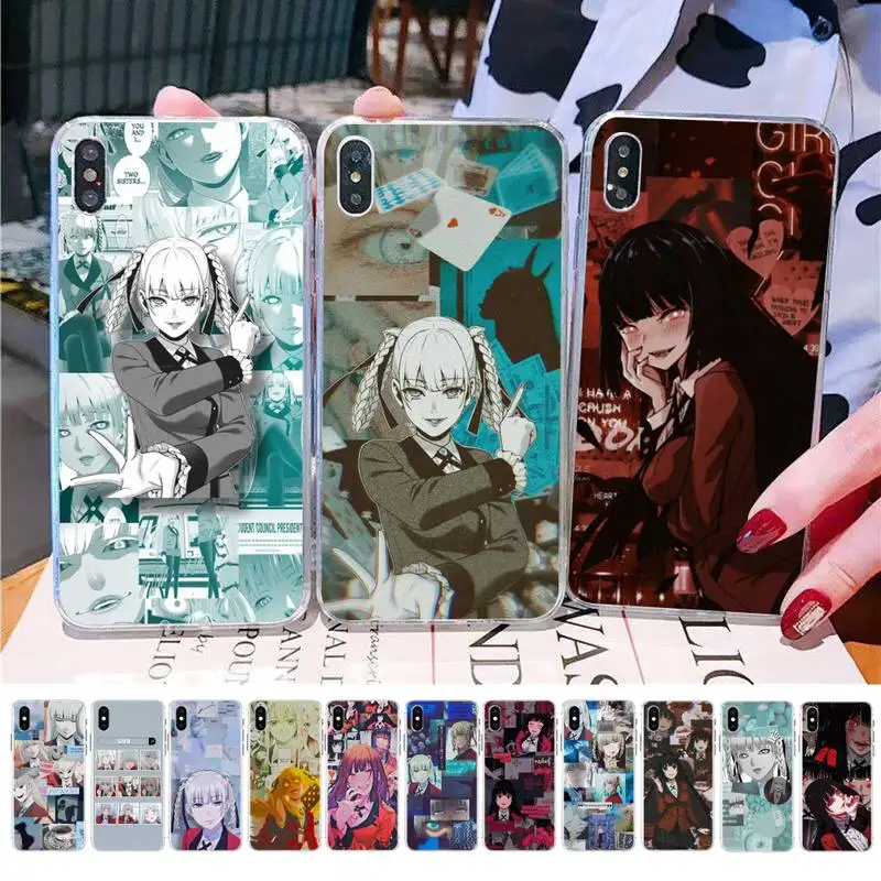 Japanese Anime Kakegurui Jabami Yumeko Kirari Momobami Phone Case for iphone 13 11 12 pro XS MAX 8 7 6 6S Plus X 5S SE 2020 XR