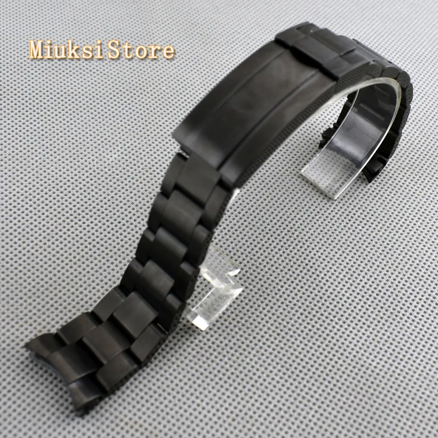 

Black 20mm watch bands Sterile 316L Solid stainless steel bracelet watch strap