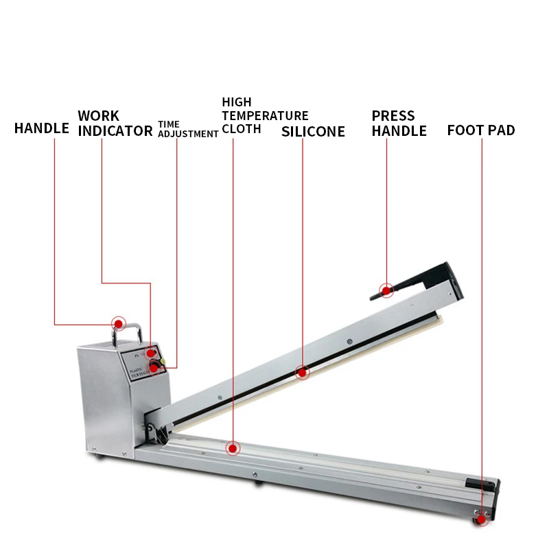 FS-500H pulpit nacisk dłoni zgrzewarka plastikowa torba folia aluminiowa herbata papierowa torba plastikowa zgrzewarka do opakowań