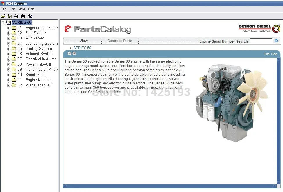 

Detroit Diesel Parts Catalog for Series 8.2L,50, 55,60, 2000,4000