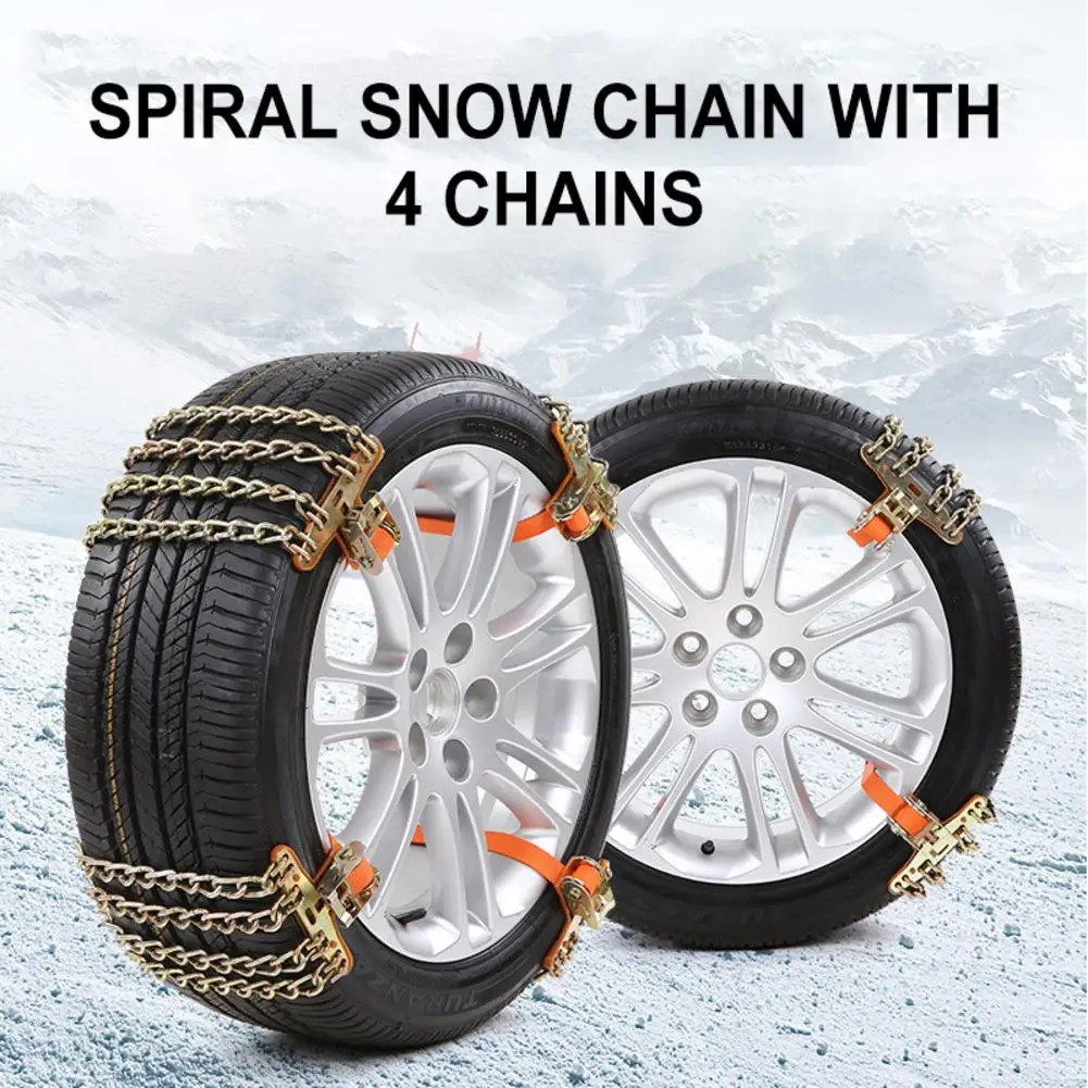 

1PC Car Snow Chain Anti-skid Emergency Wear-resistant Steel Tire Chain For SUV Pickup Truck Car Driving Auto Accessory S-L