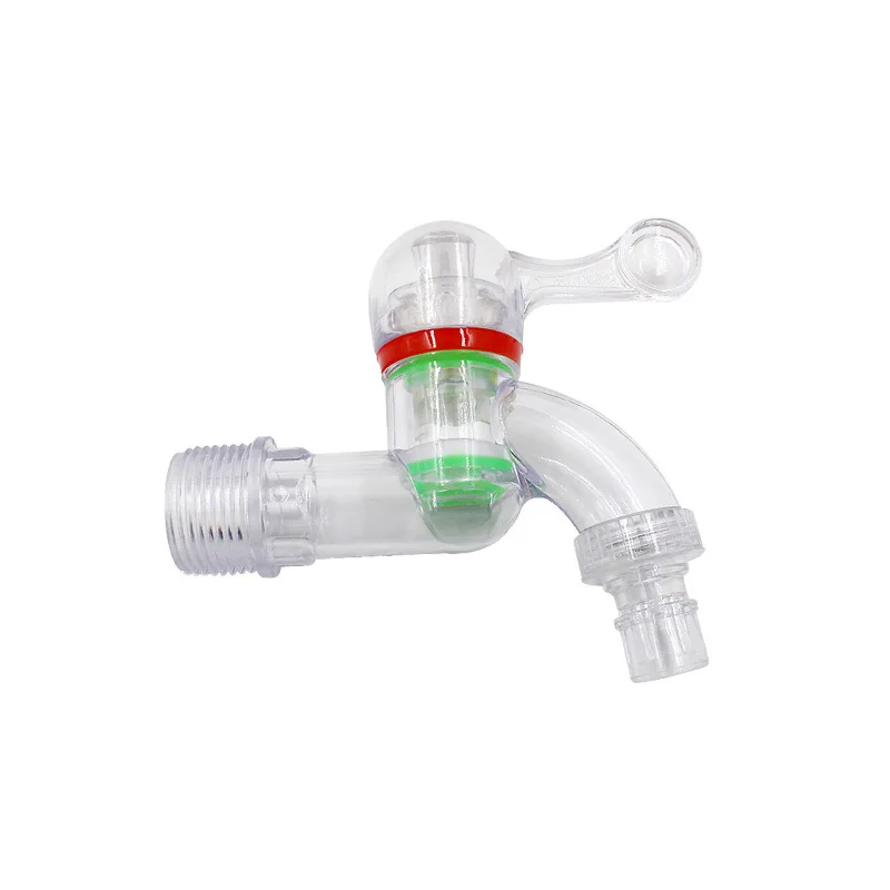 Di Plastica trasparente PC Acqua di Rubinetto Singolo foro di Acqua Fredda Lavatrice Rubinetto