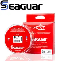 Línea de pesca Original SEAGUAR RED LABEL 6LB-12LB 100% líneas de pesca de fluorocarbono 229M/183M