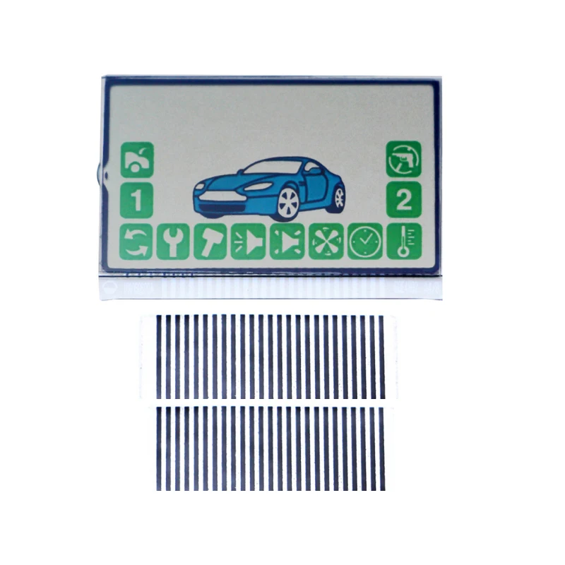 A92 LCD Display Screen with Flexible Cable Zebra Stripes For Russia Starline A92 A94 Car Alam System LCD Remote Control Keychain