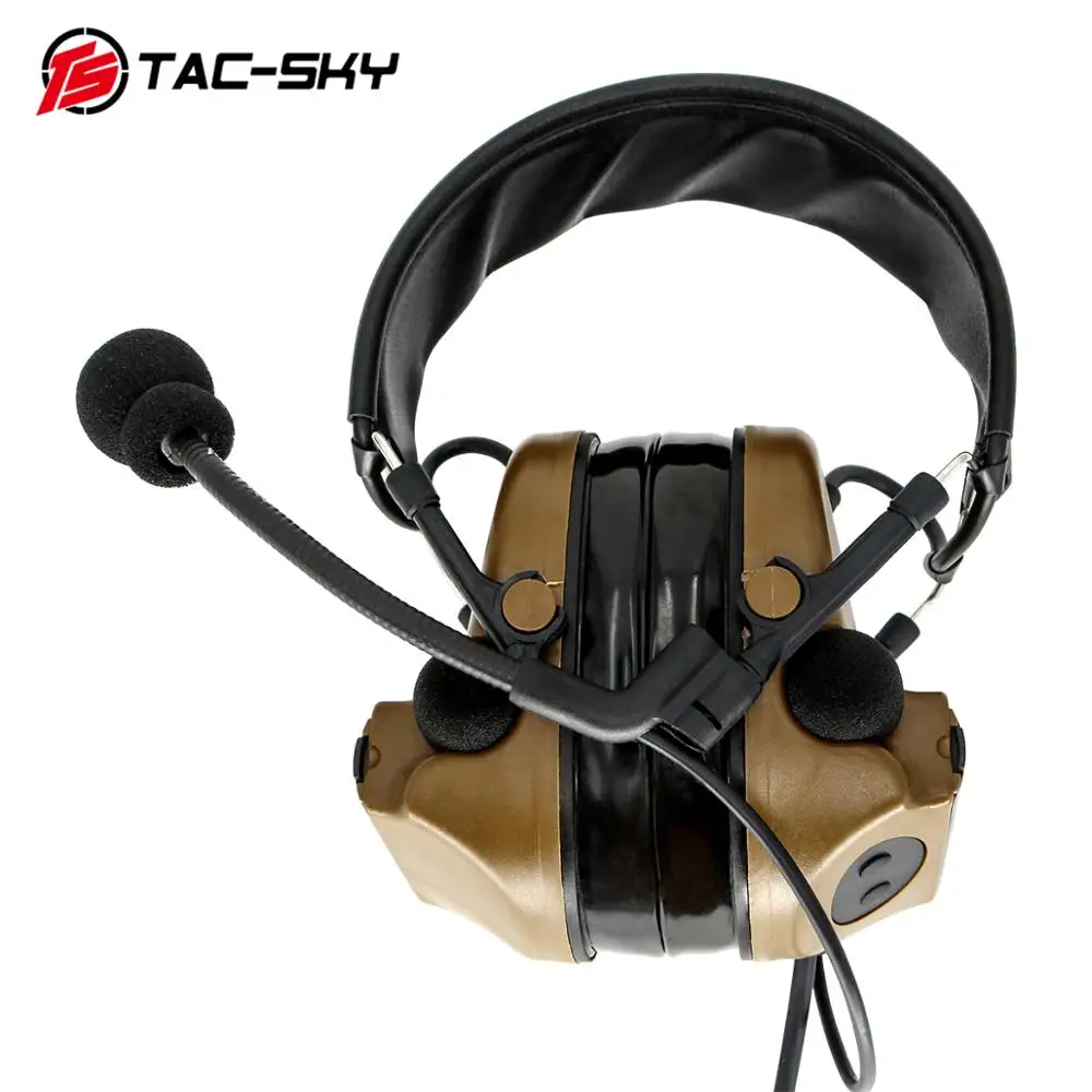 Imagem -03 - Tac-sky Comtac ii Fones de Ouvido Táticos Protetores de Orelha de Silicone Captador de Redução de Ruído Fones de Ouvido de Intercomunicação e Tático U94ptt