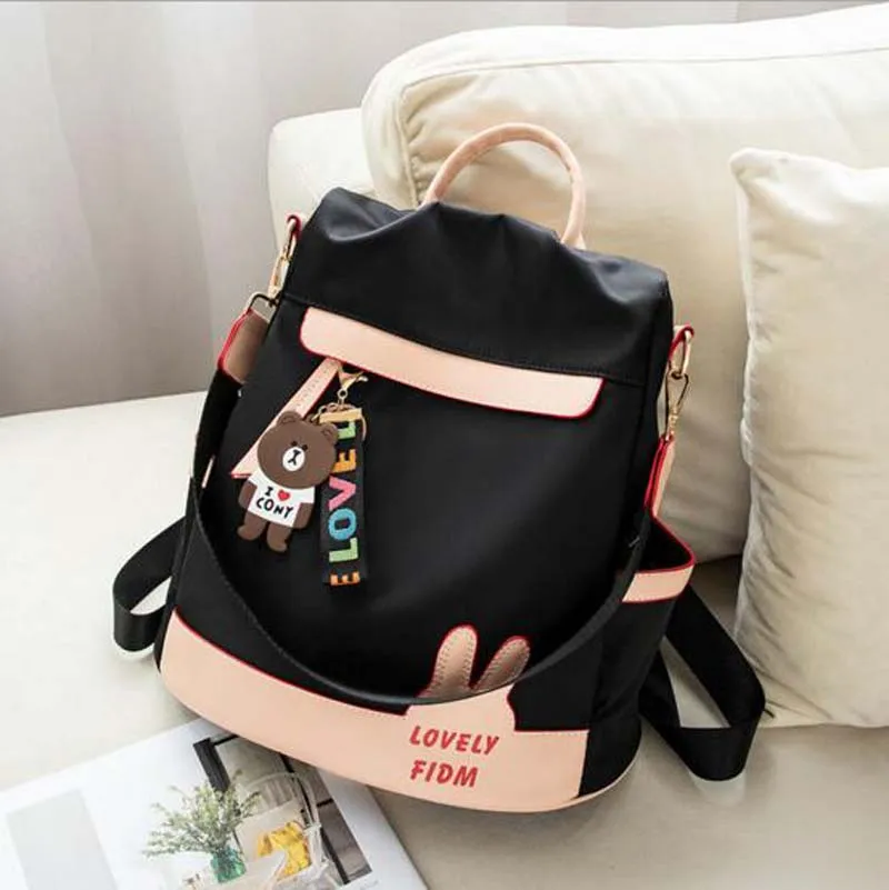 Hot Sale New Women Fashion Lovely Oxford Backpack Ladies Casual Patchwork School Bag Large Capacity Double Shoulder Travel Bags