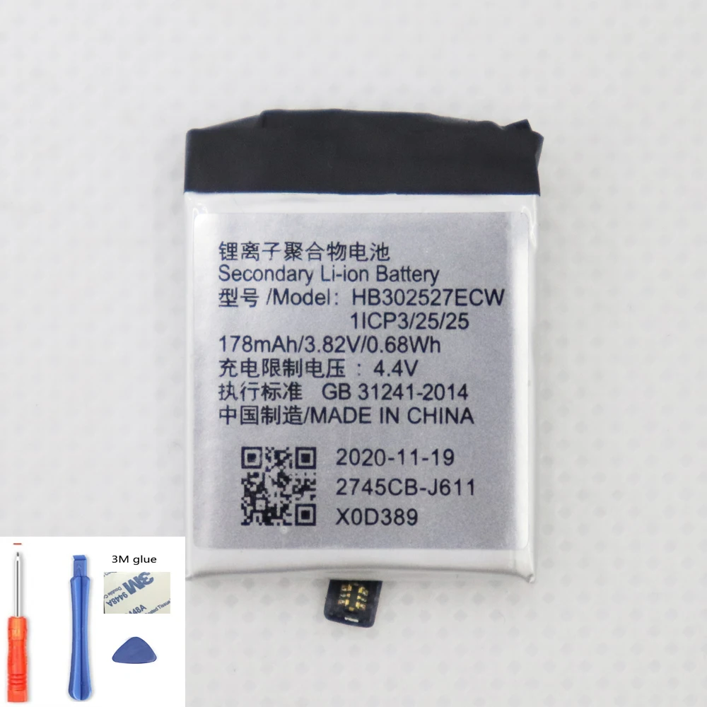 

3.8v 178mah HB302527ECW Batteries For Huawei Honor Watch Magic Smart watch Battery