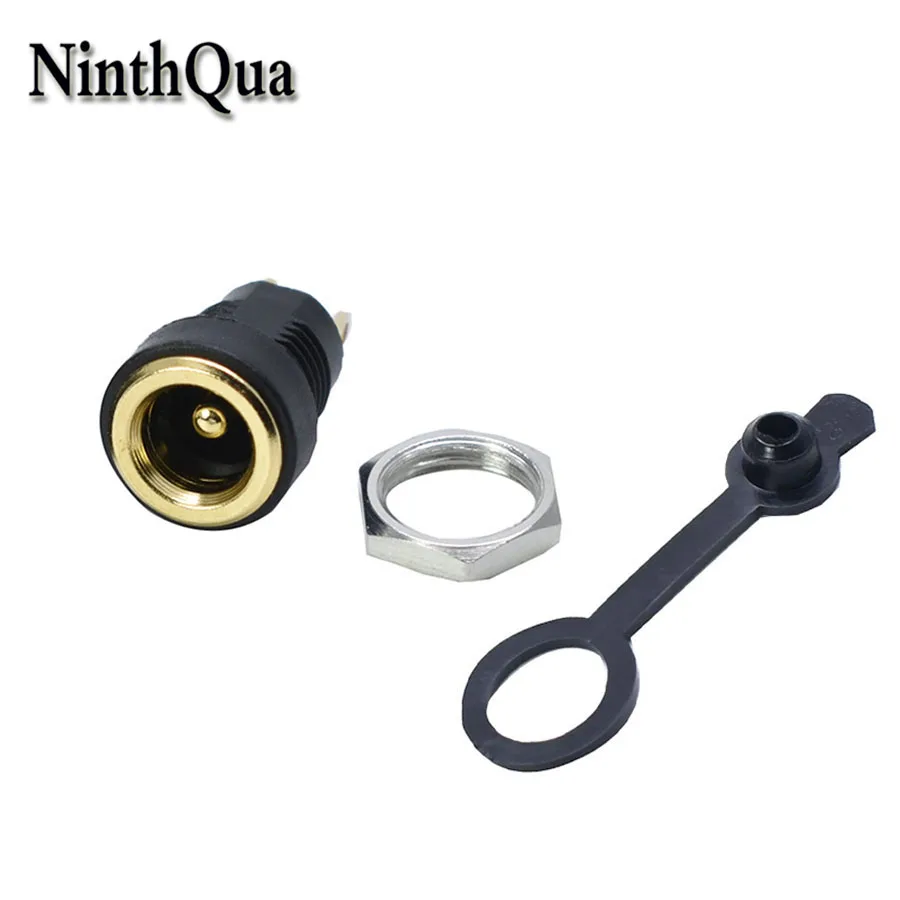 1/3/5pcs DC022B Gold plated DC Power Supply Jack Socket Female Connector 3.5*1.35mm Plug Adapter Panel Mount