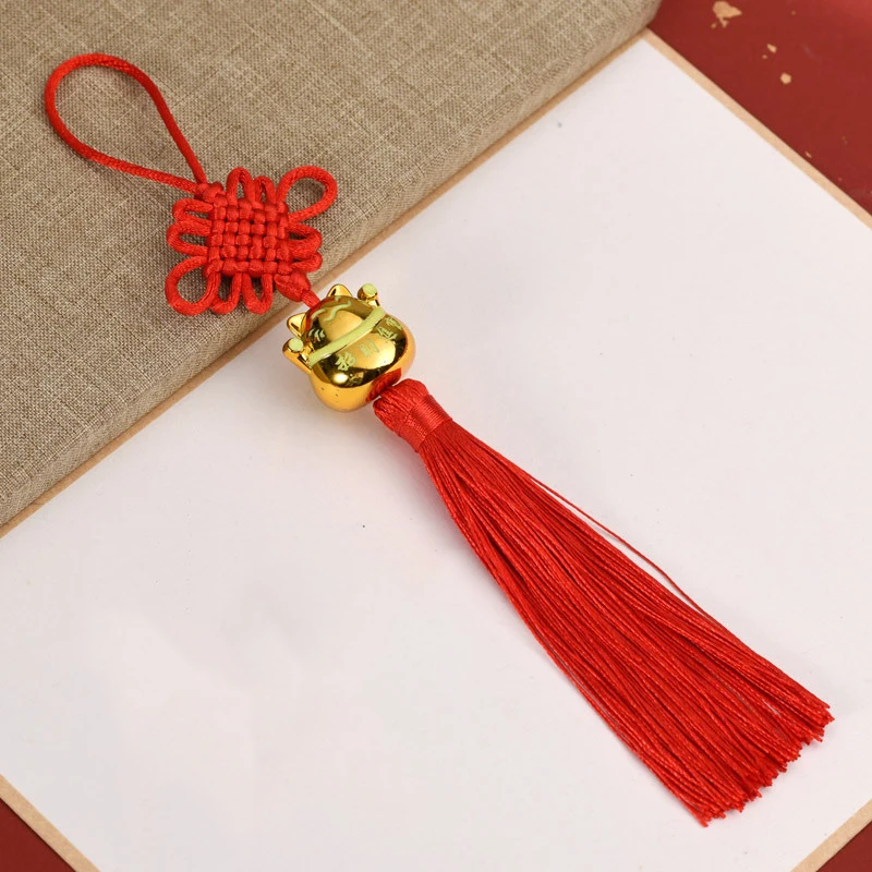 2023 Lunar New Year Decorations For Home Chinese Knot Pendant Hanging Ornaments Spring Festival Festive Red Tassel Ears Gift