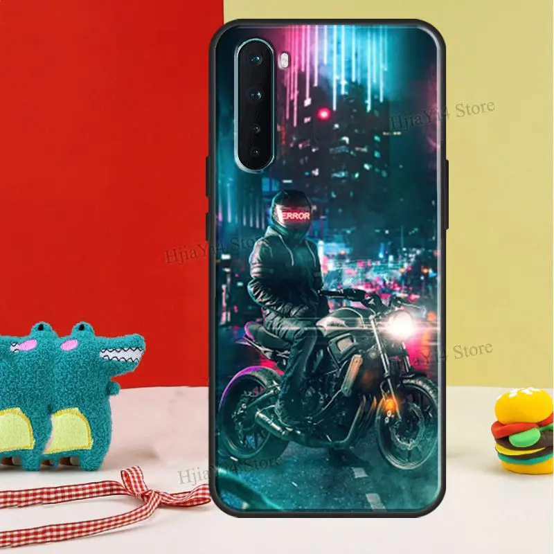 Neon Motorcycle Art Case For OnePlus 9 10 Pro Nord2 8T 9R Coque For OPPO Realme 8 Pro 8i C3 C21 GT Neo 2 Master