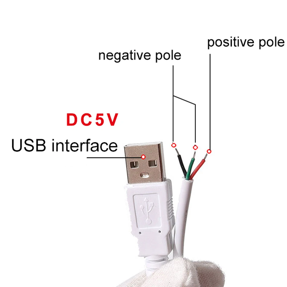 USB DC5V LED Dimmer Port Power Supply Line Dimming Color matching Extension Cable With ON OFF Switch Adapter For LED Light Bulb