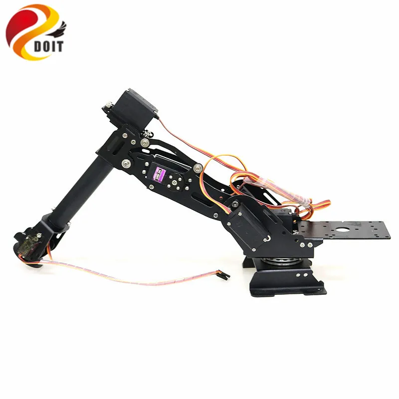 SZDOIT Full Metal 7DOF Robot Arm+ TC100 Smart Tank Chassis Kit Vehicle Robotic Servo Motor DIY For Arduino Unassembled Education