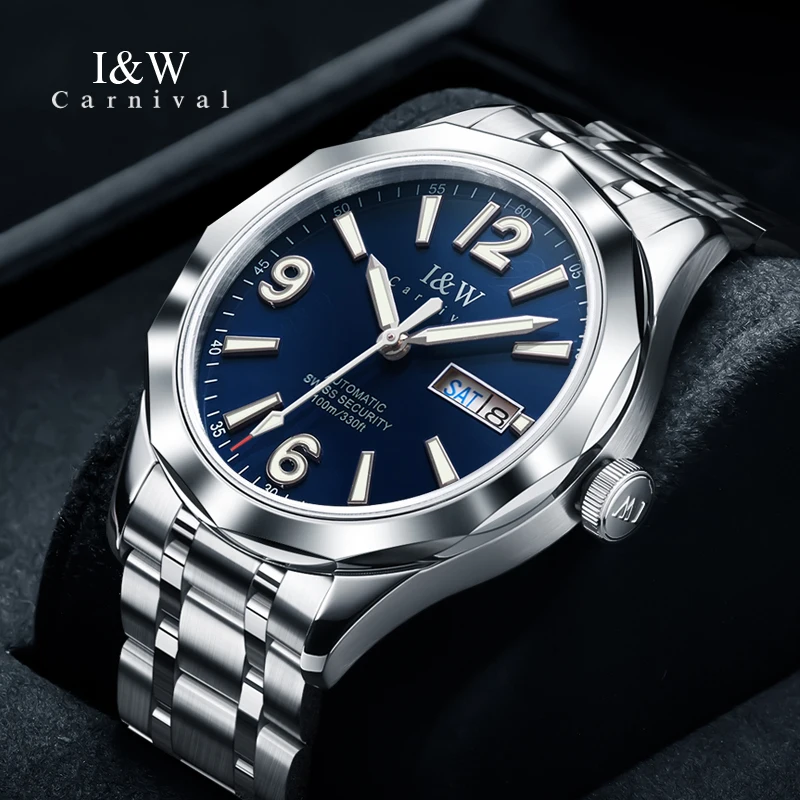 Luxury Tungsten Watch for Men 2024 New Japan SEIKO NH36A Movement Automatic Watches Men Sapphire Calendar Luminous Montre Homme