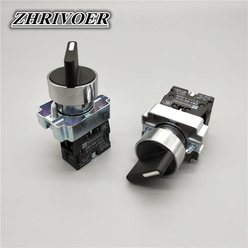 22mm XB2-BD21 XB2-BD33  2/3 Position Self-locking Knob Switch Select Switch 10A/660V Rotary switch