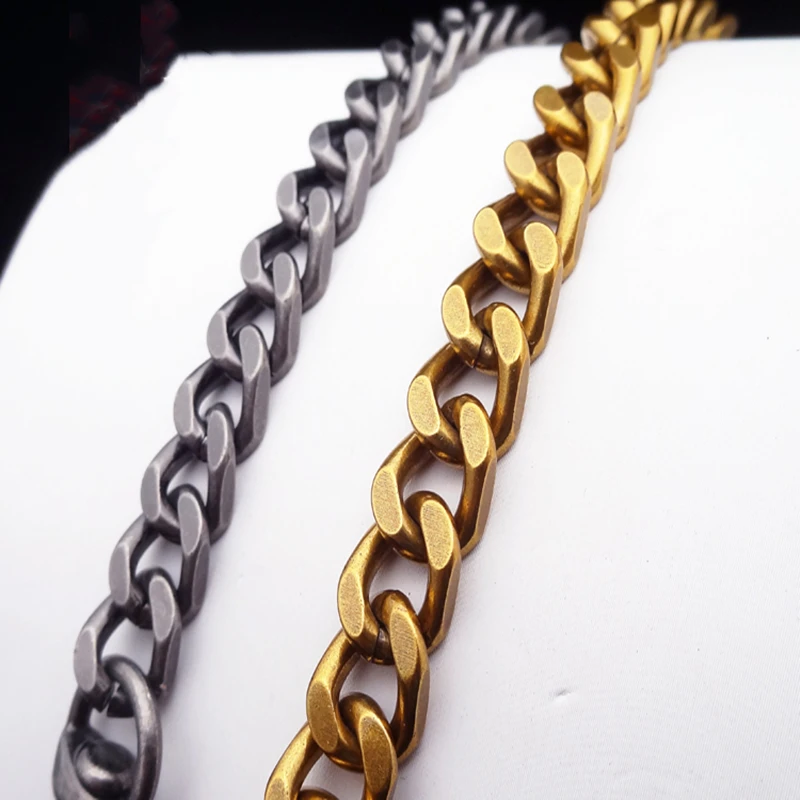 10mm Width Metal Bag Chain Women Bag Chain DIY Craft Accessories Bag Strap with Clasp Replacement Bag Parts Gold Silver Color