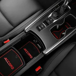 For Honda Accord 10th Generation 2018 2019 Rubber Non-slip Door Slot Mat Water Coaster Car Anti-dirty Pad Interior Accessories