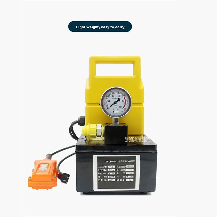 DBX300-D1/DBX300-D2 Portable Hydraulic Press Small Electric Hydraulic Pump Station Mini Type Oil Press 1400r/ Min 300W 220V