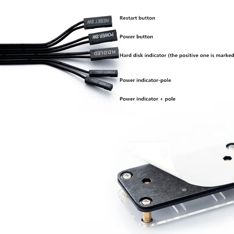 데스크탑 컴퓨터 스위치 홈 외부 외부 데스크탑 호스트 박스 전원 스위치 전원 켜기 시작 버튼 아크릴