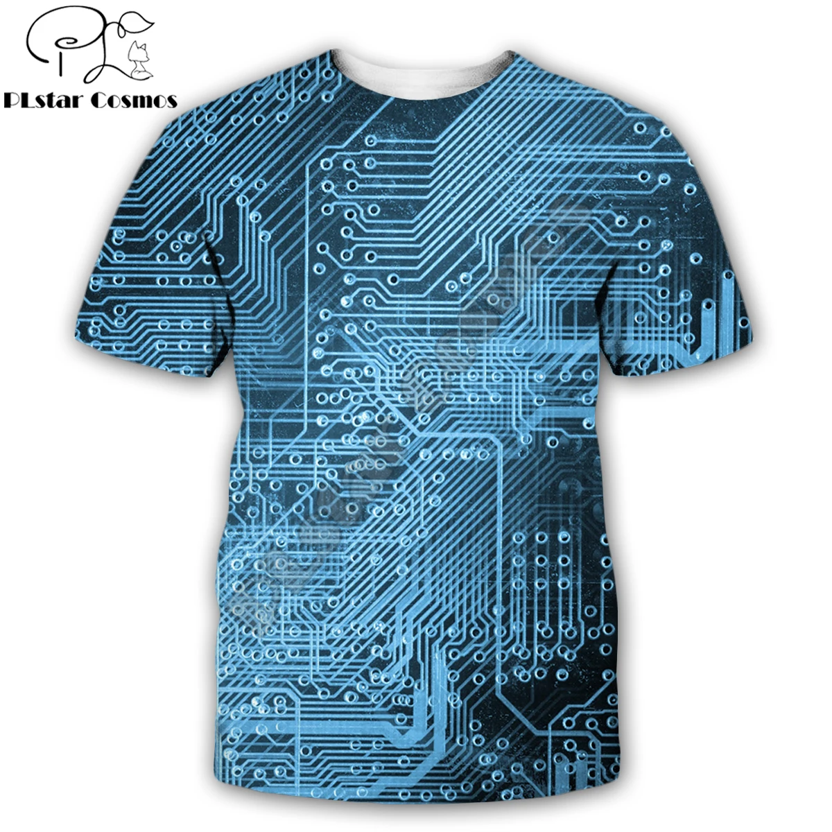PLstar Cosmos Summer Men t-shirt Beautiful Electronic chip 3D Printed Harajuku Casual short Sleeve Tee shirts Unisex tops QDL027