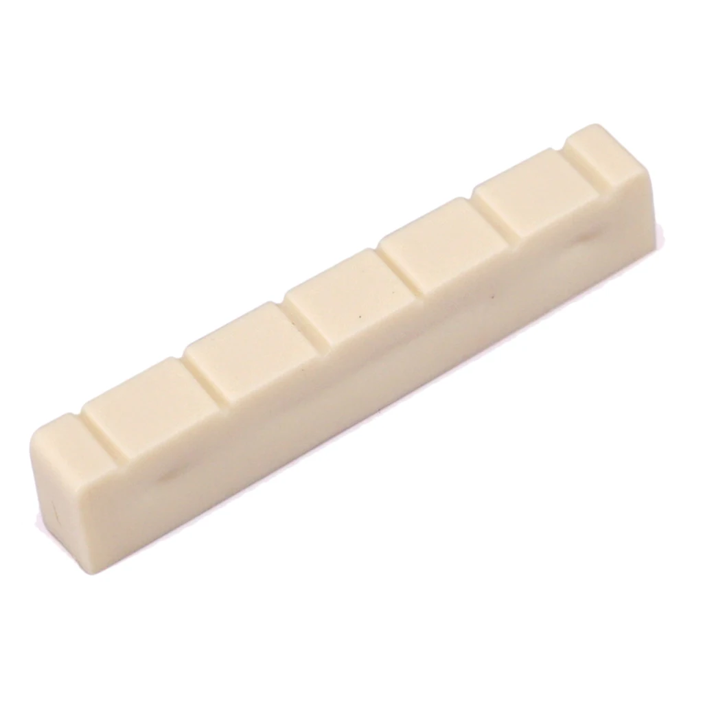 2 Pieces Bones Classic Guitar Slotted Nut 48mm 6 Strings Classic Guitar Nuts Slotted Nuts Nut Plastic Bone