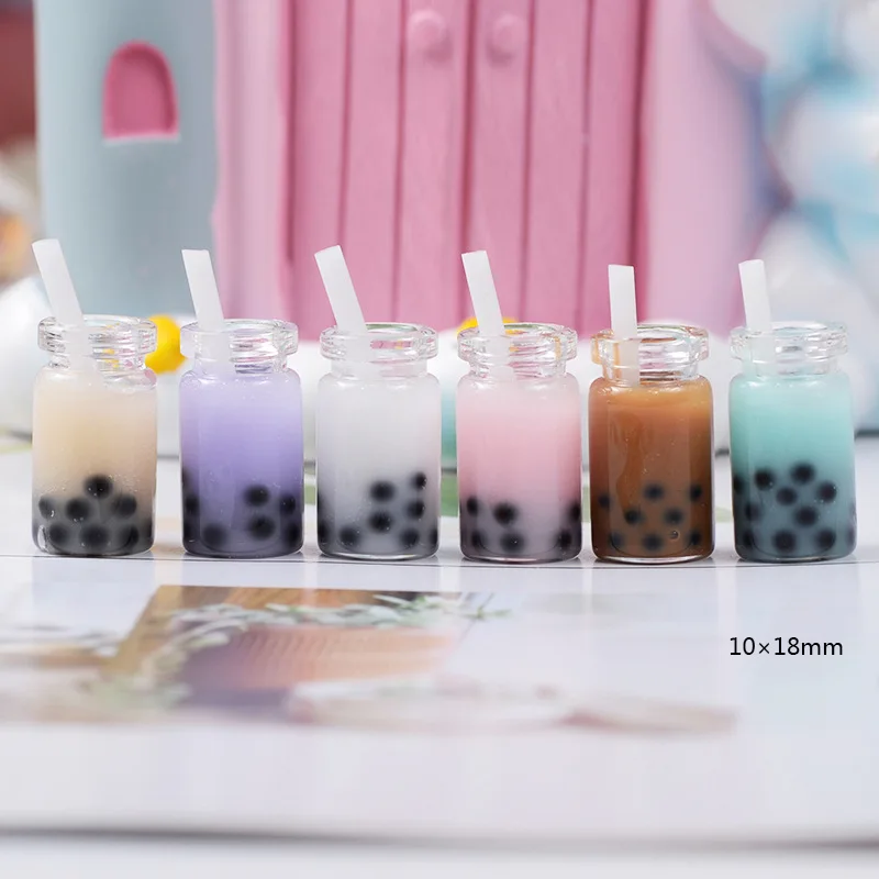 

6 Mini Dollhouse Milk Tea Drinks ob11 Doll Doll Simulation Food Drink BJD Kitchen Decoration Toy Food Play DIY Photo Props