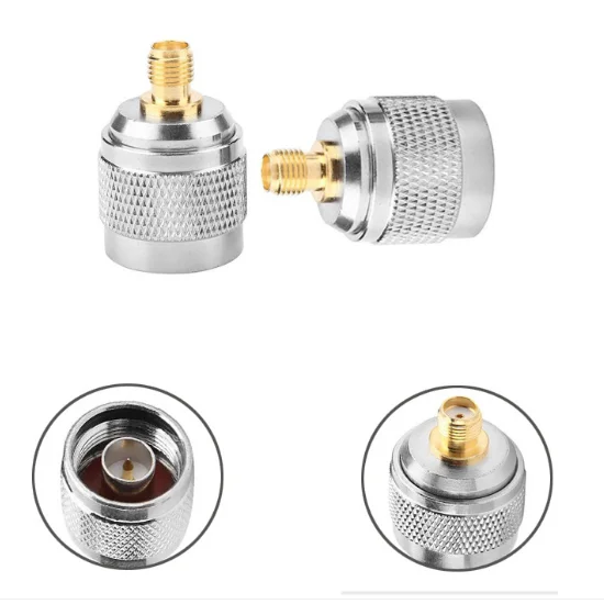 2PCS  N Male Plug to SMA Female Jack RF Coaxial Adapter Connector Adaptors