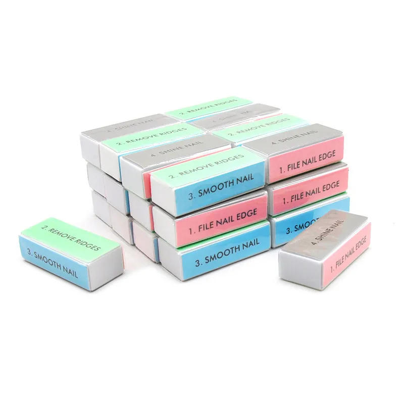 5 Pcs/Lot Nail Buffer Block Polish Sanding Nail File 4 Step Nail Art Tips Tool Colorful Sponge Files Buffering Tools Manicure