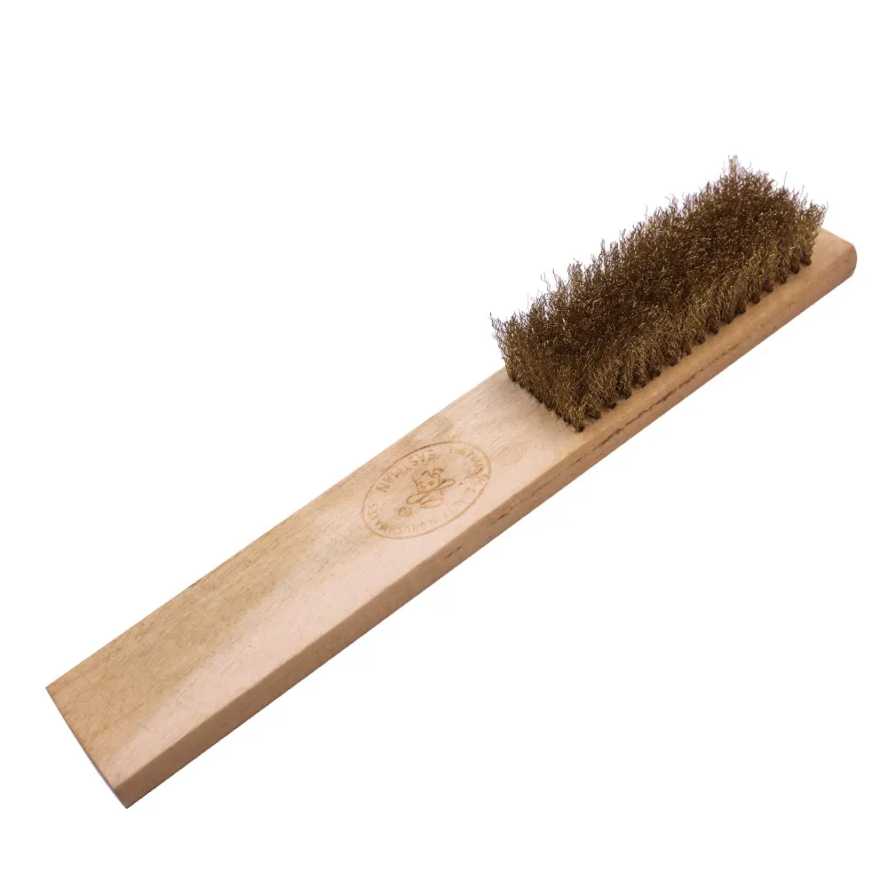 Stainless Steel Wire Brush Copper Brush with Wooden Handle Surface Polishing Grinding Cleaning