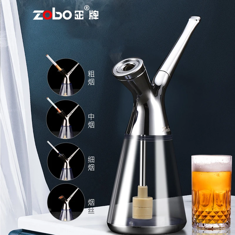 ZOBO Filter Zinc Alloy Plexiglass Microporous Filter Cigarette Holder Cigarettes Tobacco Water Pipes